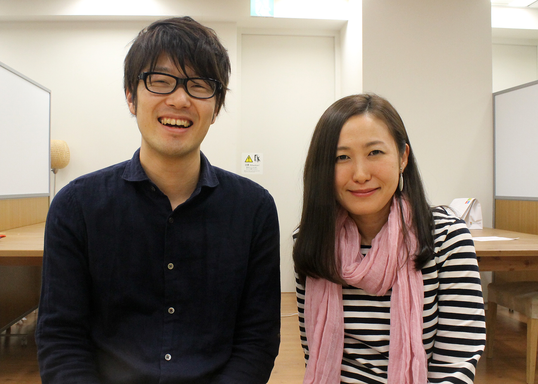 熊谷祐二(左)と村田マリ(右)