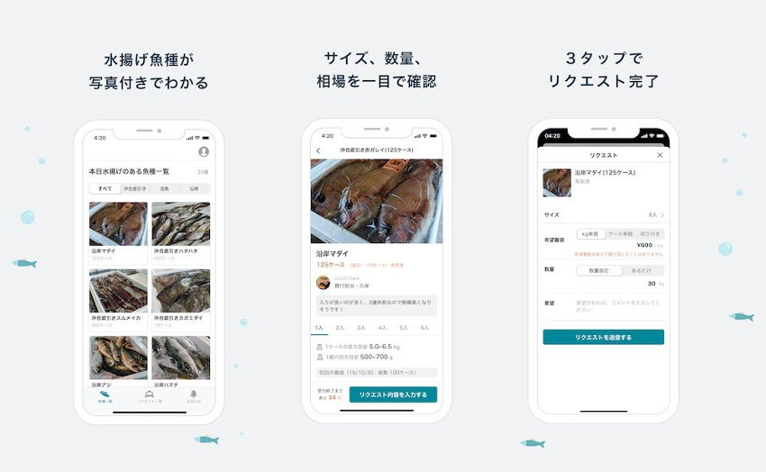 ウーオが水揚げ直後の鮮魚をスマホで発注できるプラットフォーム「UUUO」公開、資金調達も実施