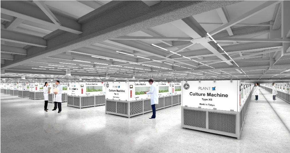 小型栽培装置を多数設置した植物栽培研究所(仮称)のイメージ
