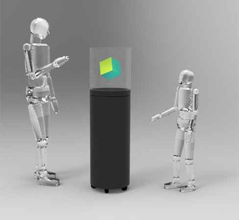 リコーが3Dコンテンツを全方位立体映像として現実空間に映し出せる投影装置を開発、裸眼で視認可能