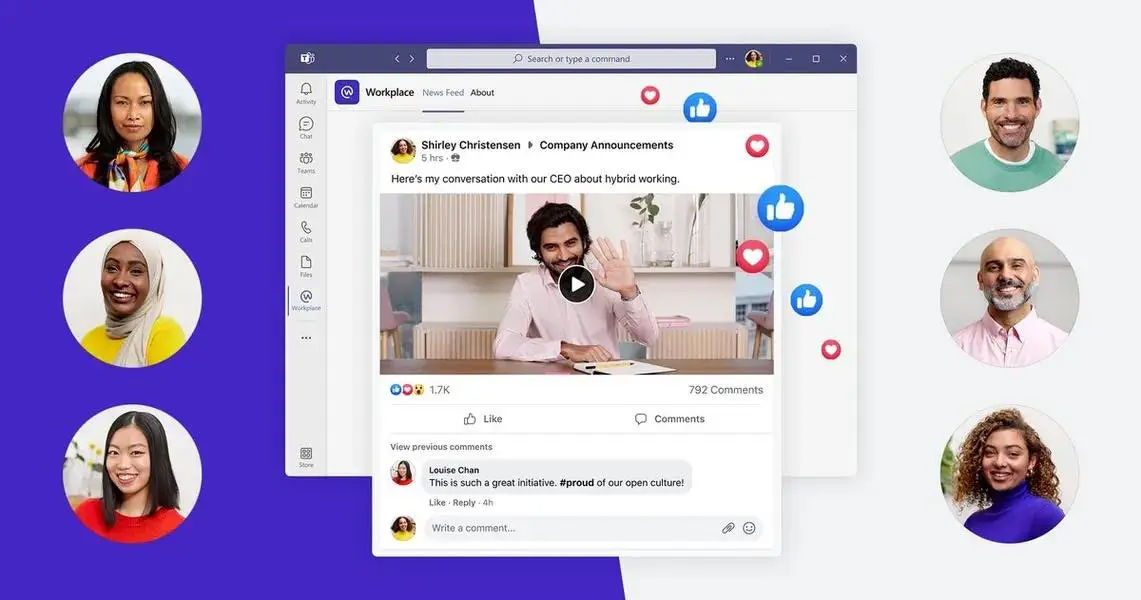 Meta（旧Facebook）がWorkplaceとMicorsoft Teamsの連携機能を発表、Teamsから動画配信も可能