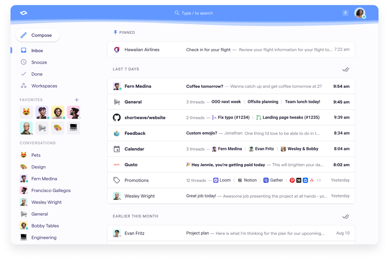 Slack Inbox グーグルのInboxを復活させてSlackも混ぜたメールクライアント「Shortwave」 | TechCrunch Japan Archive